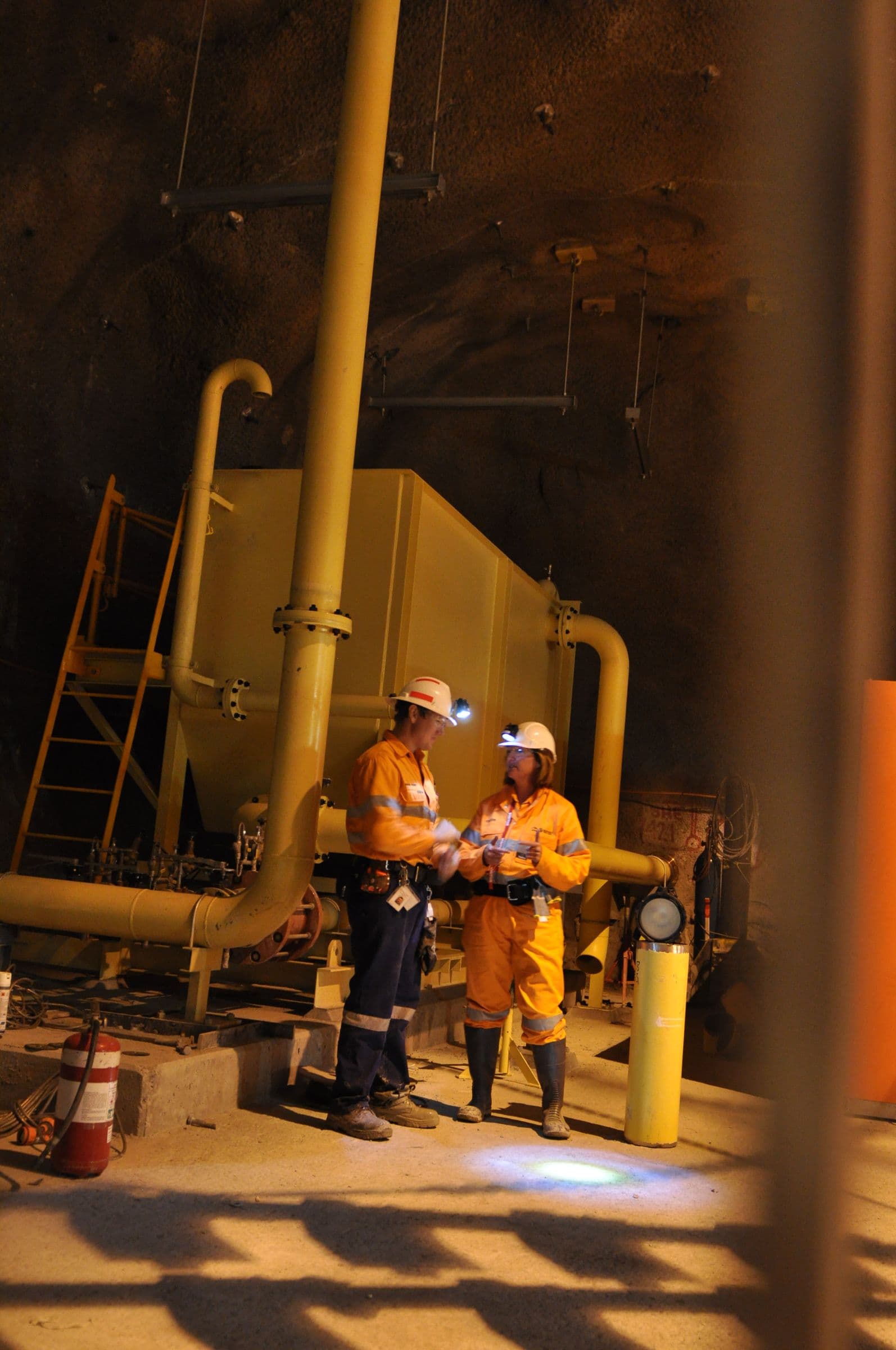 Workers underground